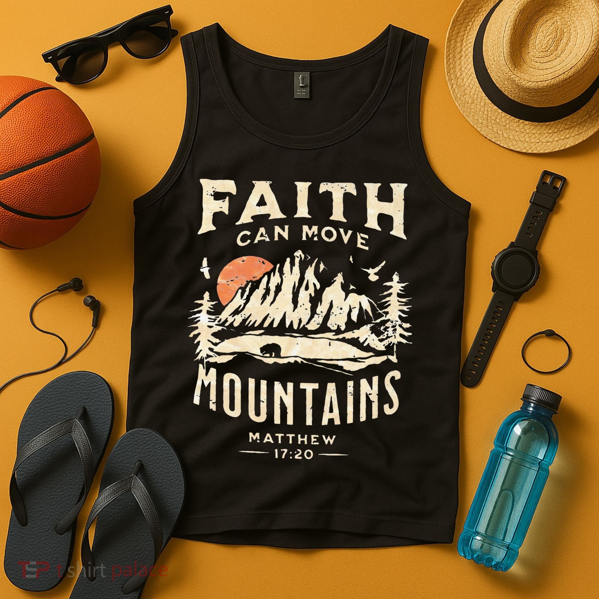 Faith Can Move Mountains Religious Bible Christian Jesus Tank Top