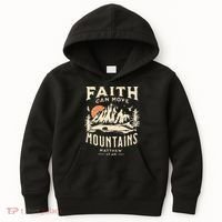 Faith Can Move Mountains Religious Bible Christian Jesus Kids Hoodie thumb 0