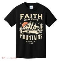Faith Can Move Mountains Religious Bible Christian Jesus Kids T-Shirt thumb 0