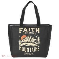 Faith Can Move Mountains Religious Bible Christian Jesus Tote Bag thumb 0