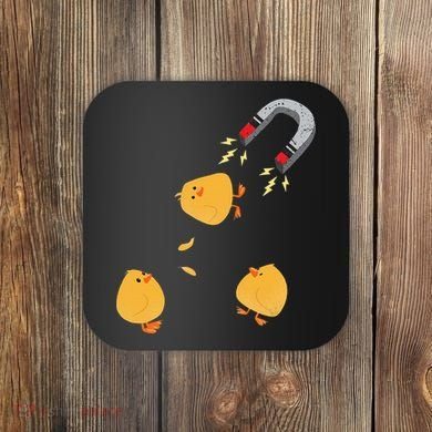 Funny Chick Magnet Happy Easter Coaster