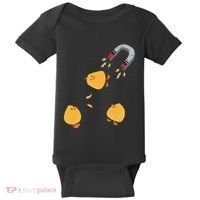 Funny Chick Magnet Happy Easter Baby Bodysuit thumb 0