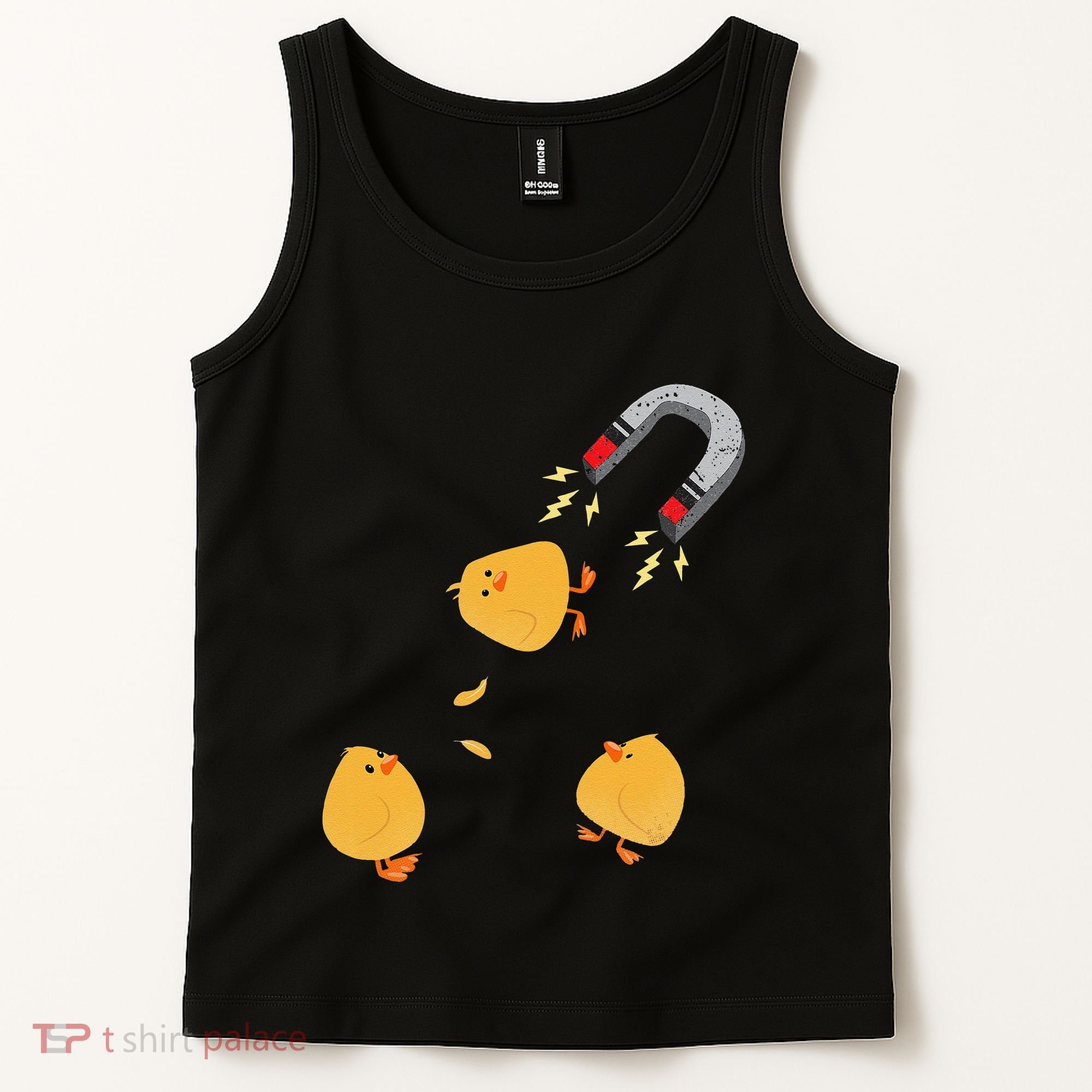 Funny Chick Magnet Happy Easter Tank Top