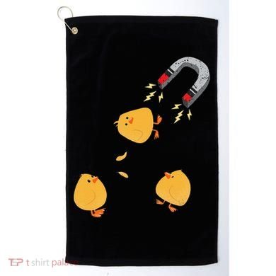 Funny Chick Magnet Happy Easter Golf Towel