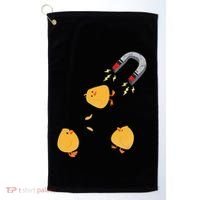Funny Chick Magnet Happy Easter Golf Towel thumb 0