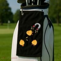 Funny Chick Magnet Happy Easter Golf Towel thumb 2