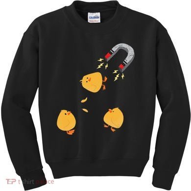 Funny Chick Magnet Happy Easter Kids Sweatshirt