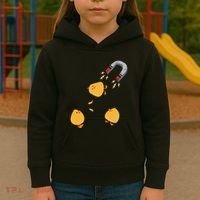 Funny Chick Magnet Happy Easter Kids Hoodie thumb 3