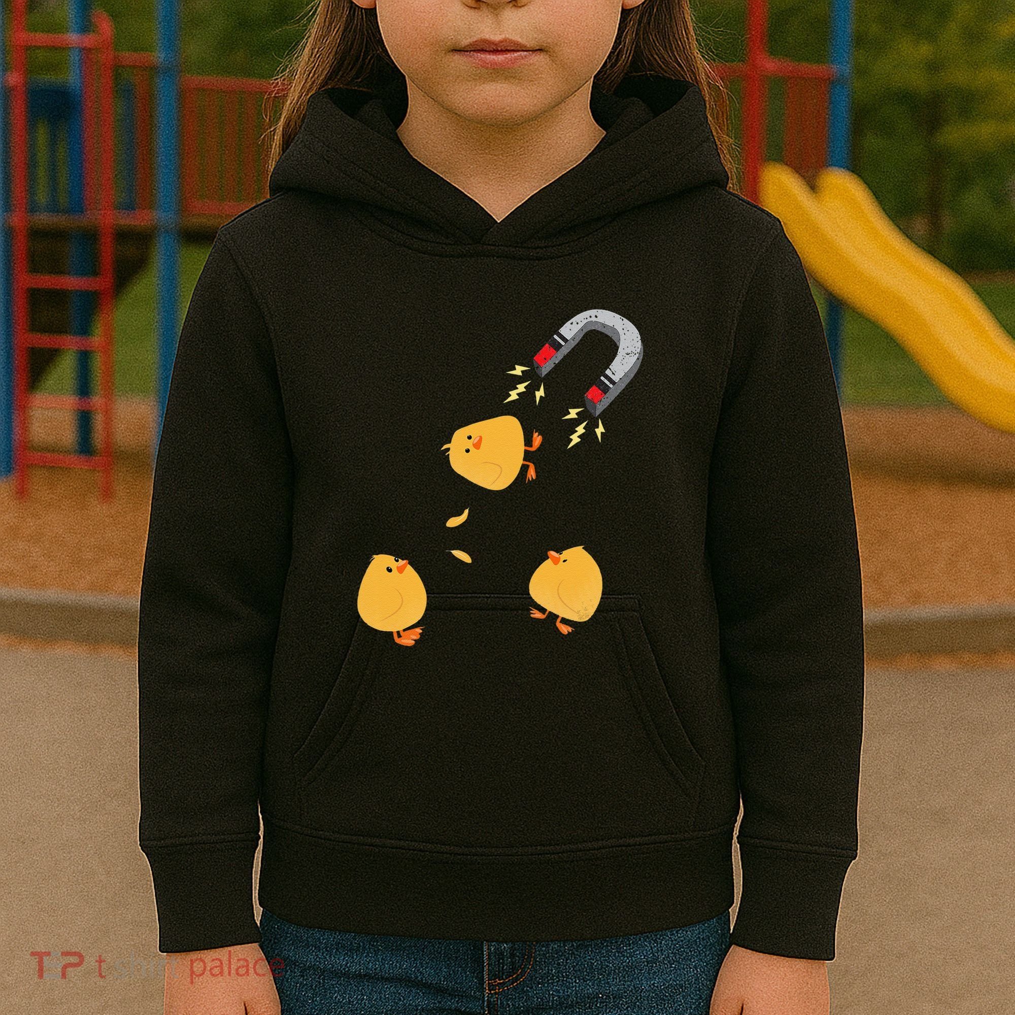 Funny Chick Magnet Happy Easter Kids Hoodie