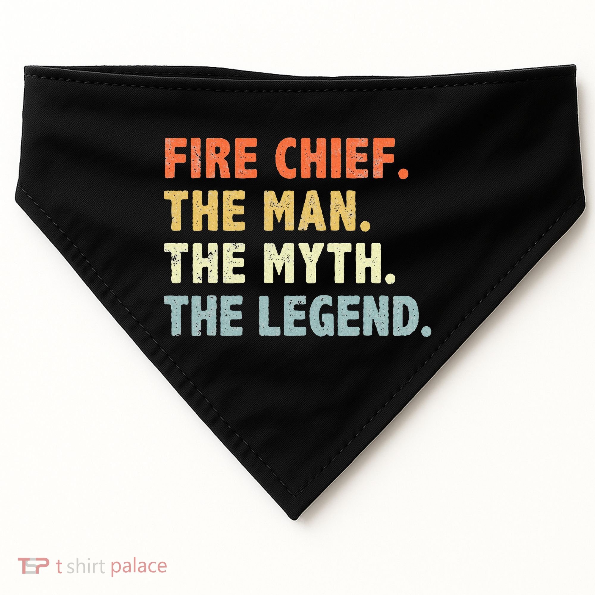 Fire Chief Man The Myth Legend Gifts Firefighter Fire Chief USA-Made Doggie Bandana