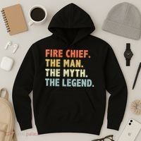 Fire Chief Man The Myth Legend Gifts Firefighter Fire Chief Hoodie thumb 3