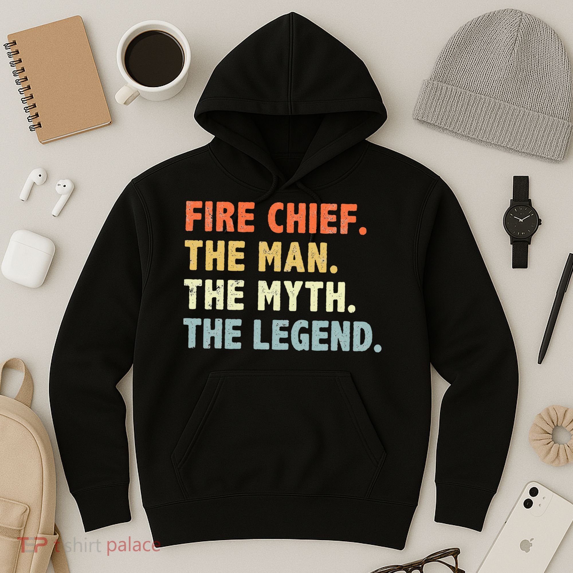 Fire Chief Man The Myth Legend Gifts Firefighter Fire Chief Hoodie