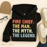 Fire Chief Man The Myth Legend Gifts Firefighter Fire Chief Hoodie thumb 4