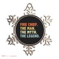 Fire Chief Man The Myth Legend Gifts Firefighter Fire Chief Ornament thumb 0