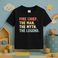 Fire Chief Man The Myth Legend Gifts Firefighter Fire Chief Toddler T-Shirt thumb 3