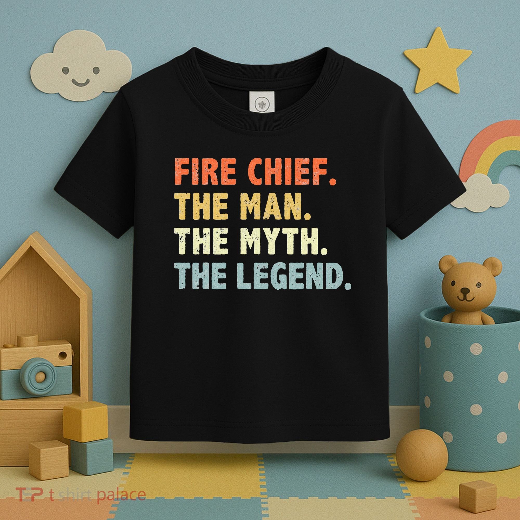 Fire Chief Man The Myth Legend Gifts Firefighter Fire Chief Toddler T-Shirt