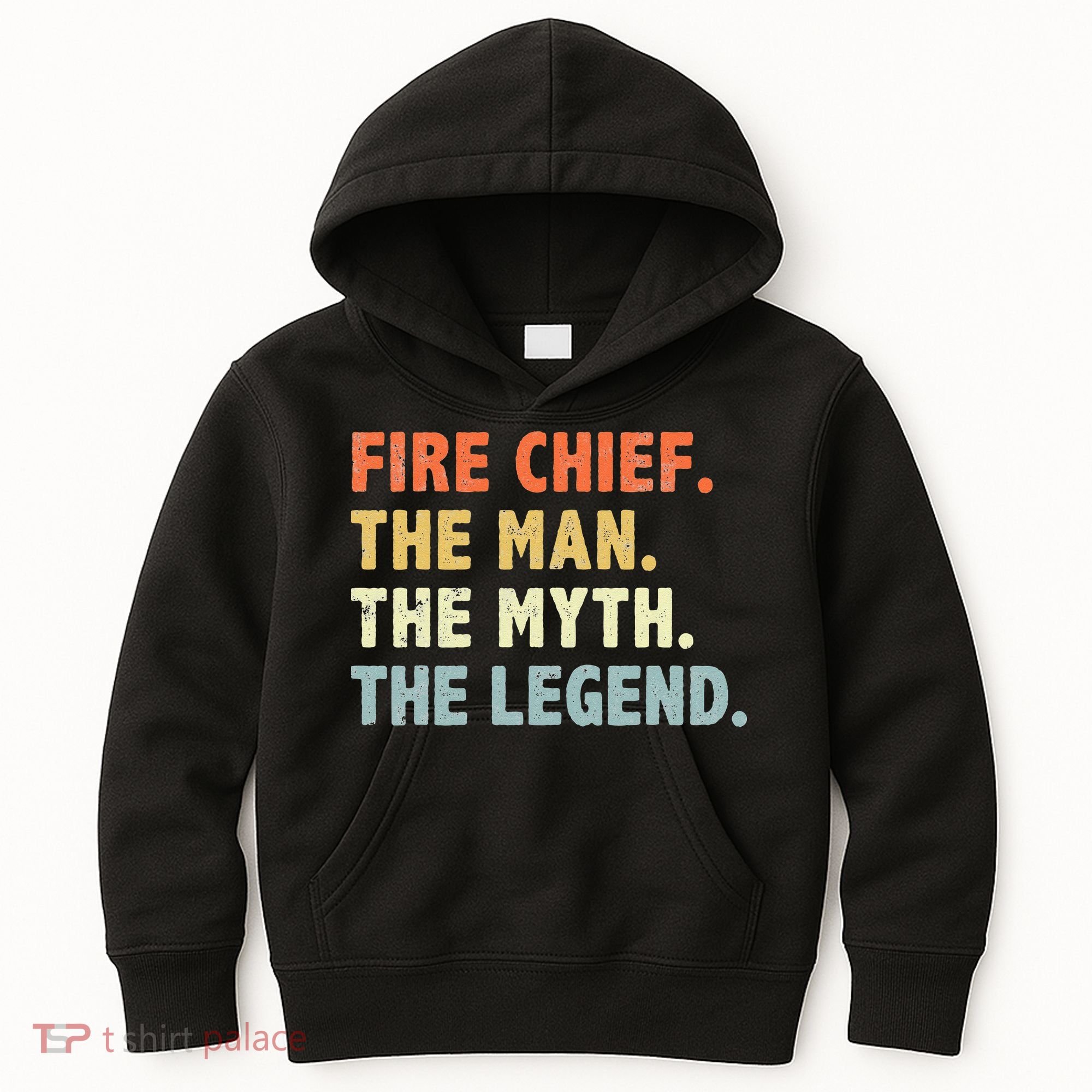 Fire Chief Man The Myth Legend Gifts Firefighter Fire Chief Kids Hoodie