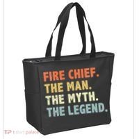 Fire Chief Man The Myth Legend Gifts Firefighter Fire Chief Tote Bag thumb 2