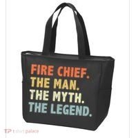 Fire Chief Man The Myth Legend Gifts Firefighter Fire Chief Tote Bag thumb 3