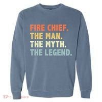 Fire Chief Man The Myth Legend Gifts Firefighter Fire Chief Garment-Dyed Sweatshirt thumb 0