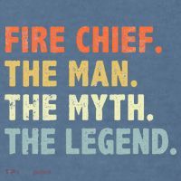 Fire Chief Man The Myth Legend Gifts Firefighter Fire Chief Garment-Dyed Sweatshirt thumb 2