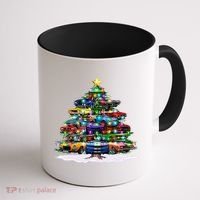 Funny Christmas Muscle Car Christmas Tree Coffee Mug thumb 1
