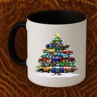 Funny Christmas Muscle Car Christmas Tree Coffee Mug thumb 2
