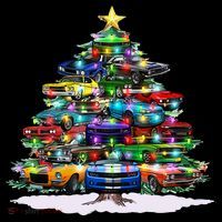 Funny Christmas Muscle Car Christmas Tree Coffee Mug thumb 5