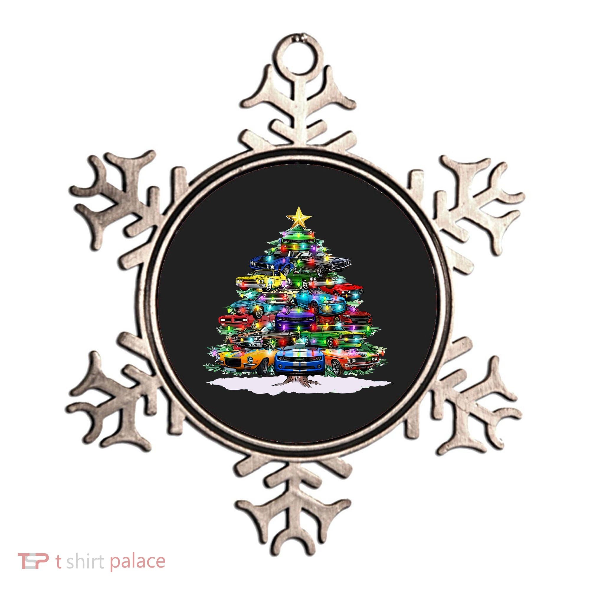 Funny Christmas Muscle Car Christmas Tree Ornament