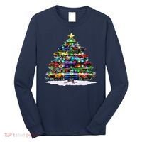 Funny Christmas Muscle Car Christmas Tree Long Sleeve Shirt thumb 0