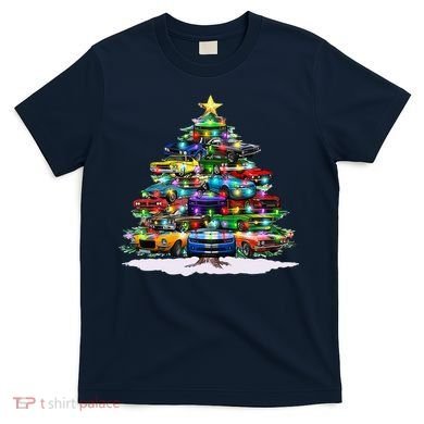 Funny Christmas Muscle Car Christmas Tree T-Shirt