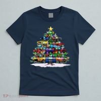 Funny Christmas Muscle Car Christmas Tree T-Shirt thumb 5