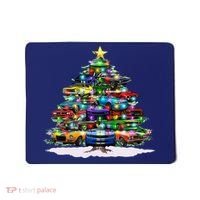 Funny Christmas Muscle Car Christmas Tree Mousepad thumb 0