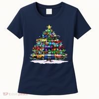 Funny Christmas Muscle Car Christmas Tree Women's T-Shirt thumb 0