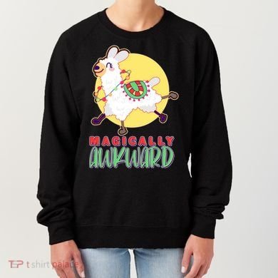 Funny Cute Magically Awkward Llama Alpaca Women's Sweatshirt