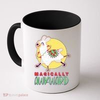 Funny Cute Magically Awkward Llama Alpaca Coffee Mug thumb 0