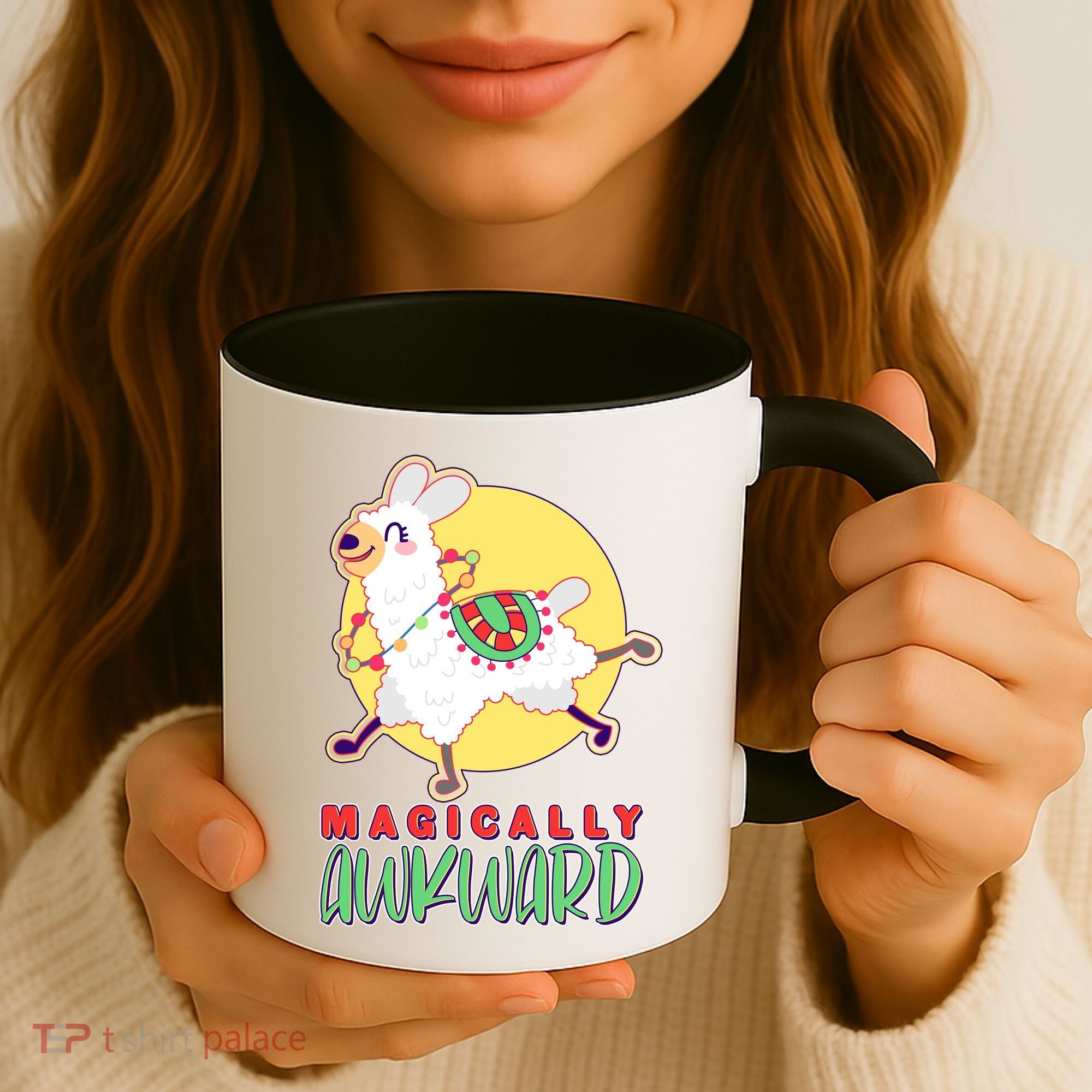 Funny Cute Magically Awkward Llama Alpaca Coffee Mug