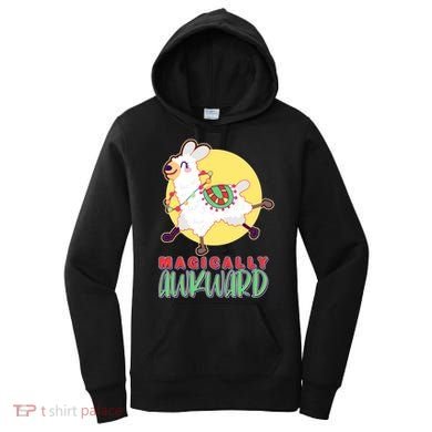Funny Cute Magically Awkward Llama Alpaca Women's Hoodie