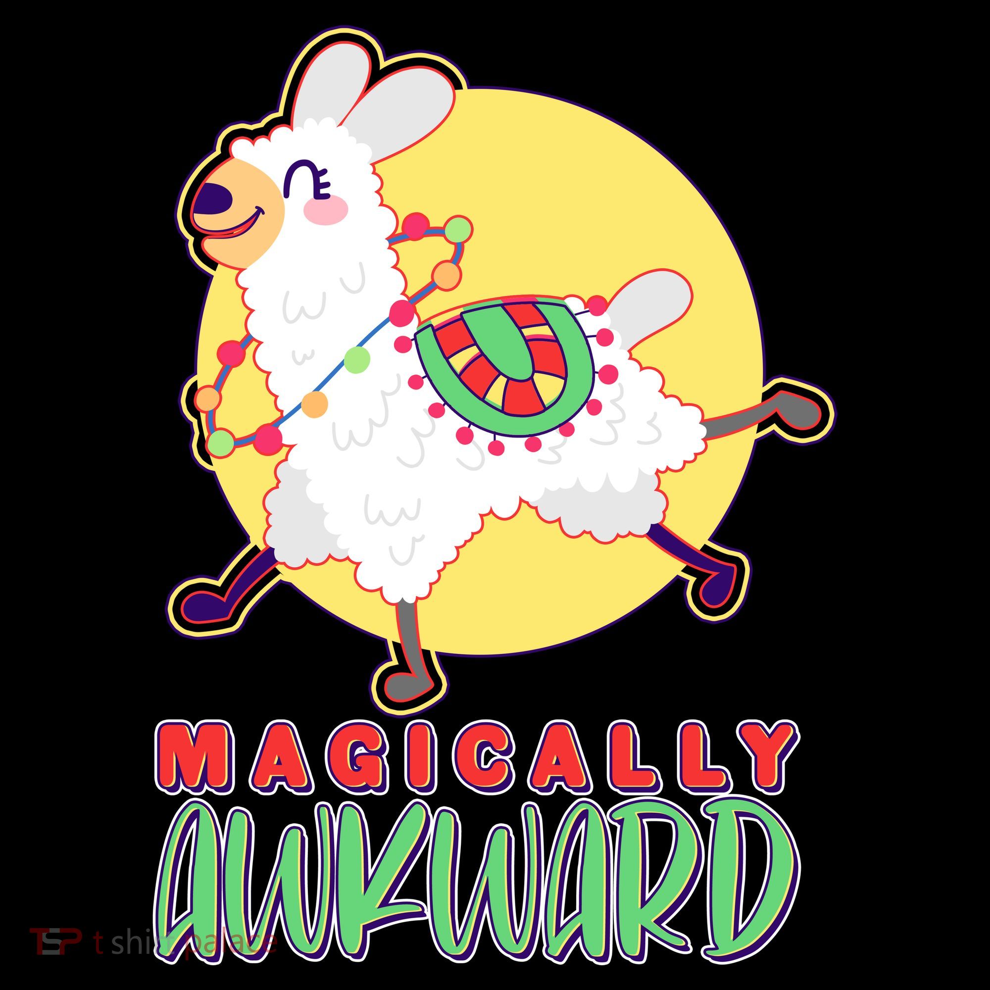 Funny Cute Magically Awkward Llama Alpaca Women's Hoodie