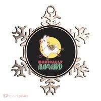 Funny Cute Magically Awkward Llama Alpaca Ornament thumb 0