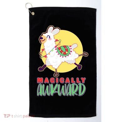 Funny Cute Magically Awkward Llama Alpaca Golf Towel