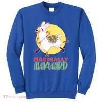 Funny Cute Magically Awkward Llama Alpaca Sweatshirt thumb 0