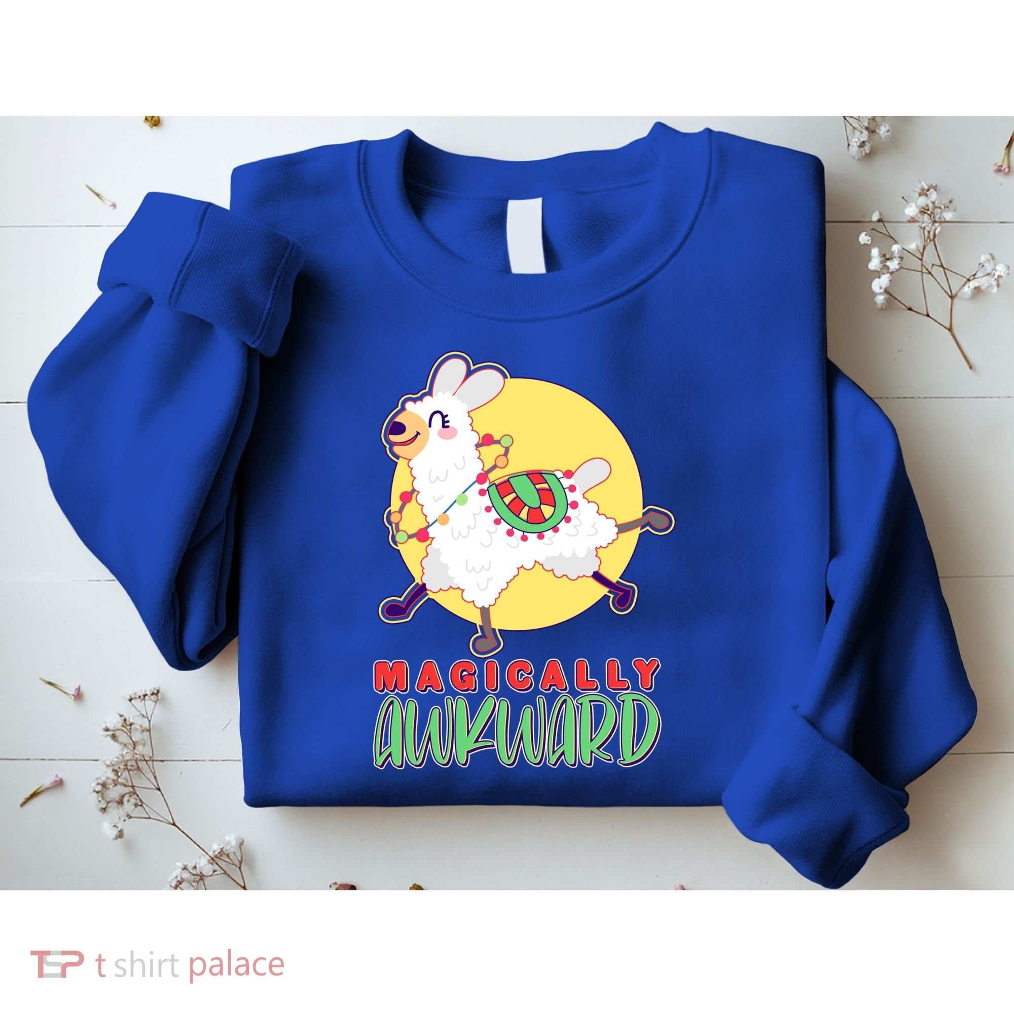 Funny Cute Magically Awkward Llama Alpaca Sweatshirt