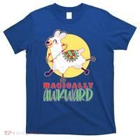 Funny Cute Magically Awkward Llama Alpaca T-Shirt thumb 0