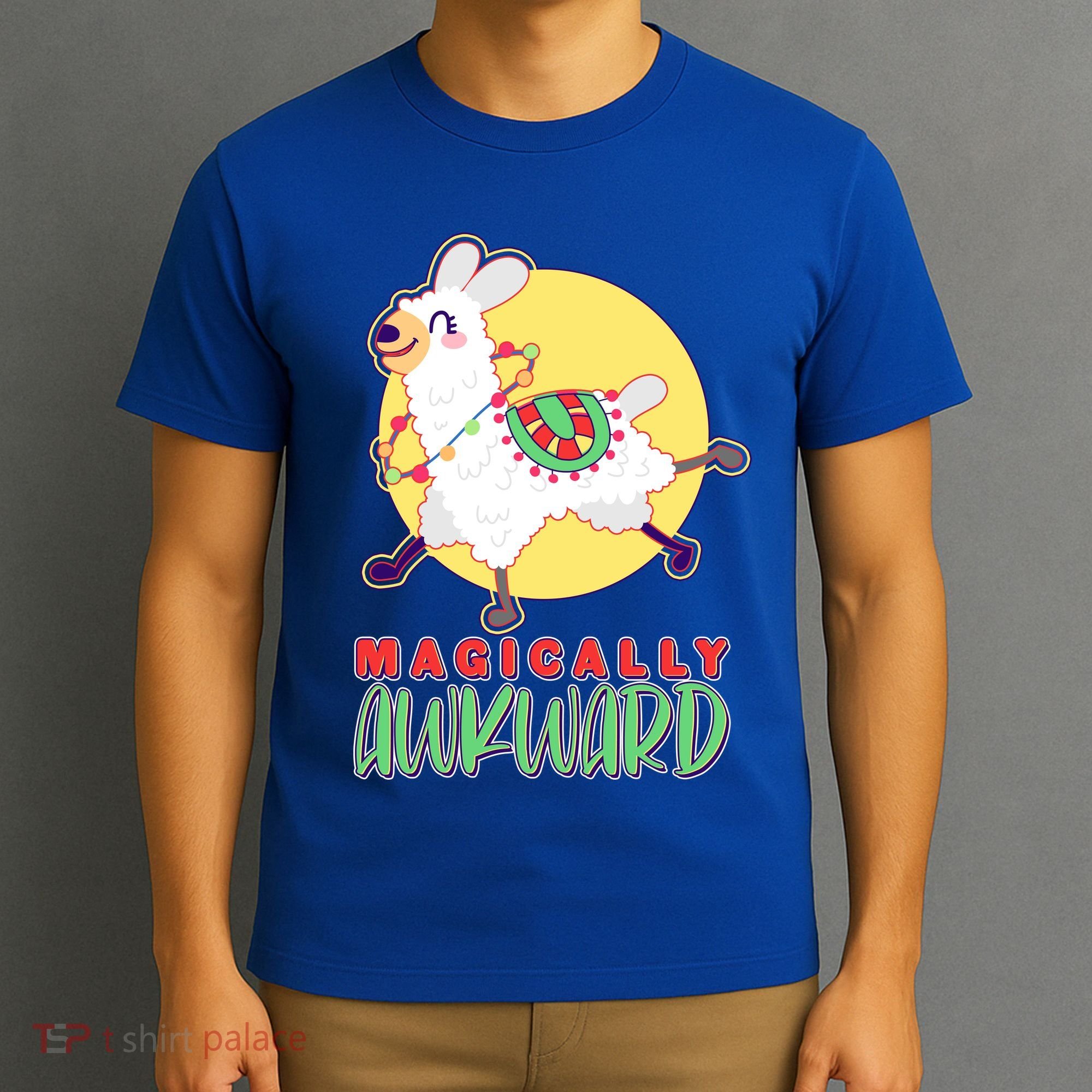 Funny Cute Magically Awkward Llama Alpaca T-Shirt