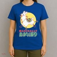 Funny Cute Magically Awkward Llama Alpaca T-Shirt thumb 4