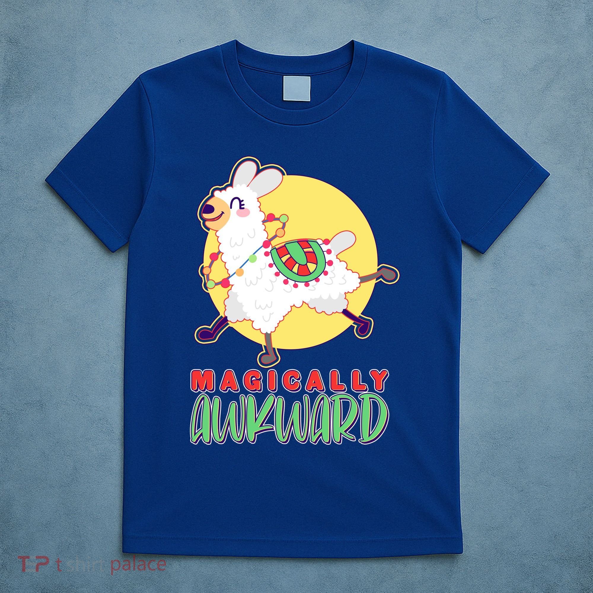 Funny Cute Magically Awkward Llama Alpaca T-Shirt