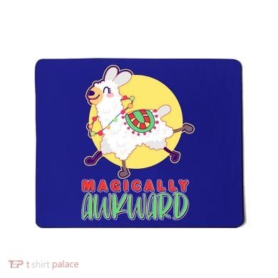 Funny Cute Magically Awkward Llama Alpaca Mousepad