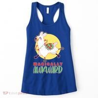 Funny Cute Magically Awkward Llama Alpaca Women's Tank Top thumb 0