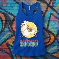 Funny Cute Magically Awkward Llama Alpaca Women's Tank Top thumb 3